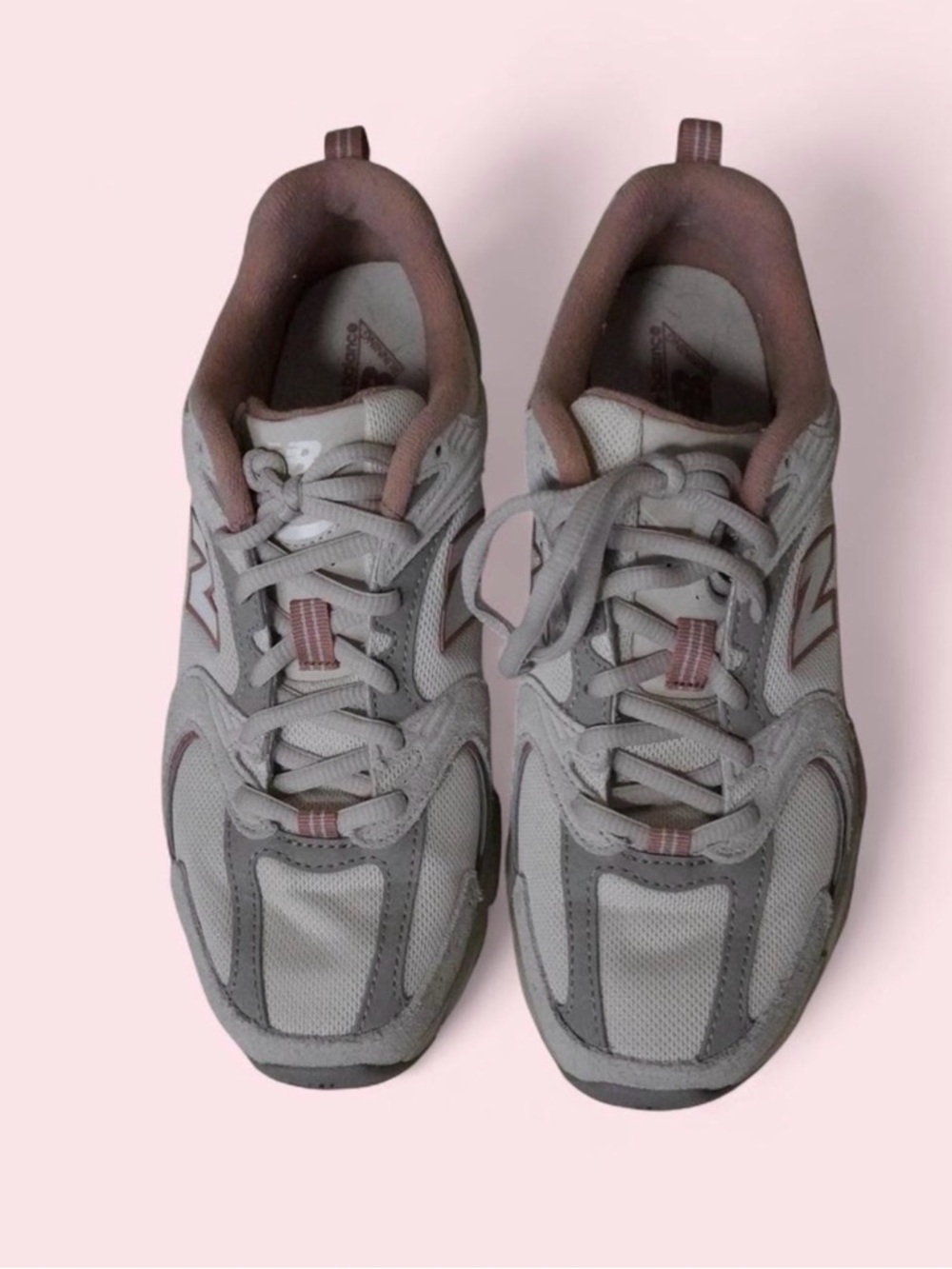 New Balance Women's Light Gray & Mauve Athletic Sneakers